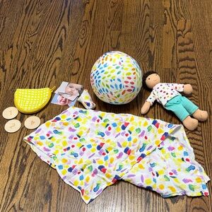 Multicolored Doll and Ball Play Set